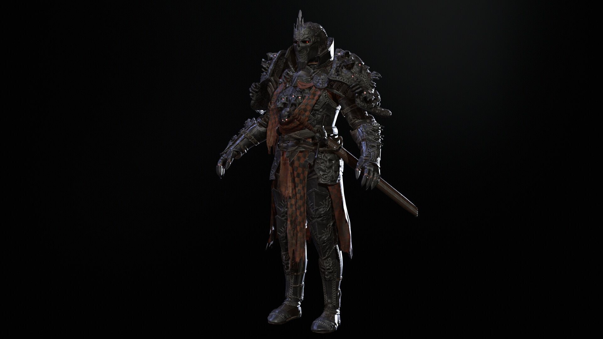 DarkKnight Remaster Low-poly 3D model_8