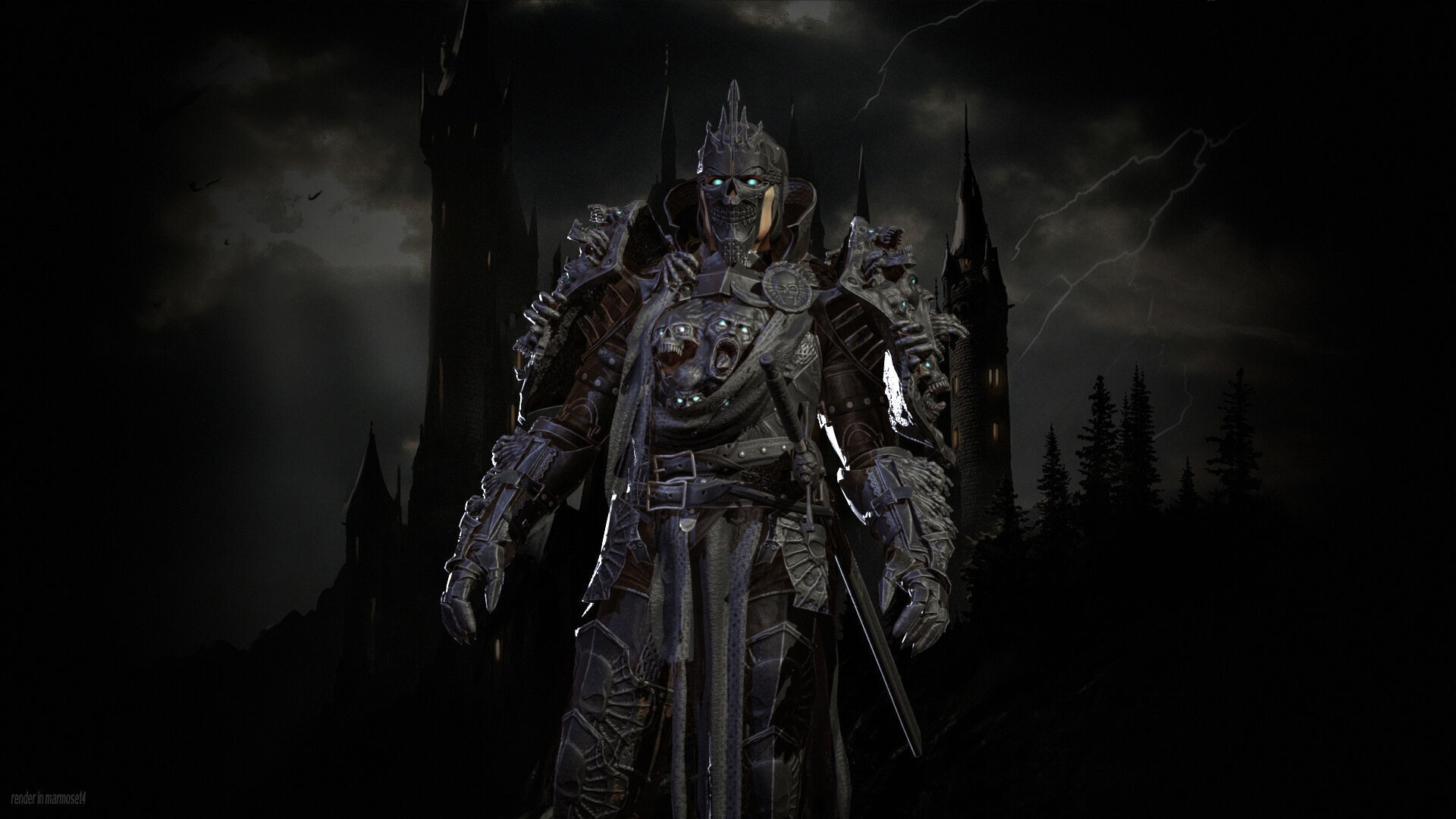 DarkKnight Remaster Low-poly 3D model_5