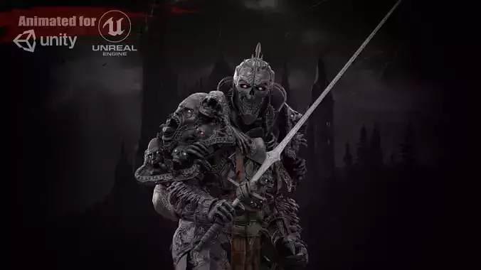 DarkKnight Remaster Low-poly 3D model