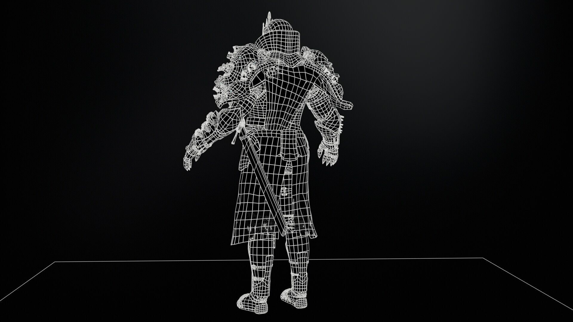 DarkKnight Remaster Low-poly 3D model_11