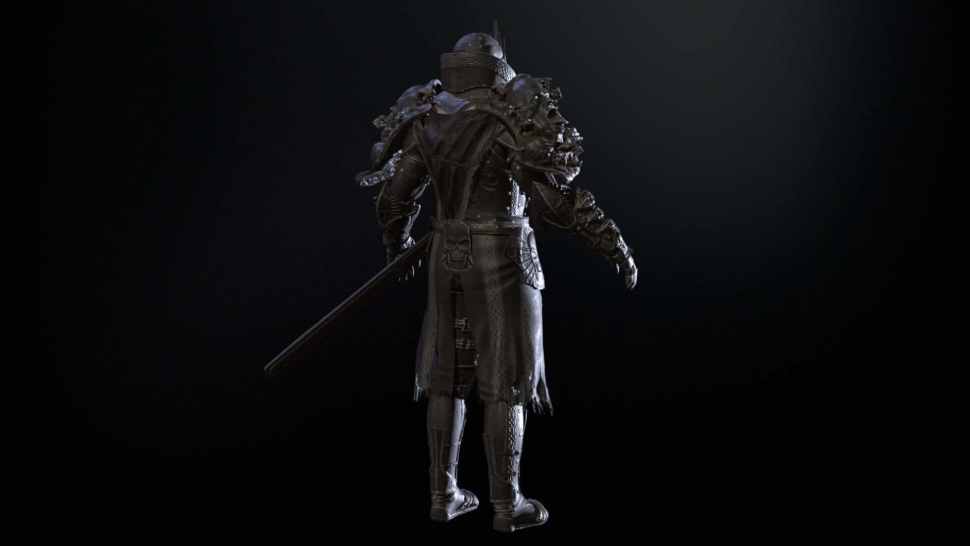 DarkKnight Remaster Low-poly 3D model_10