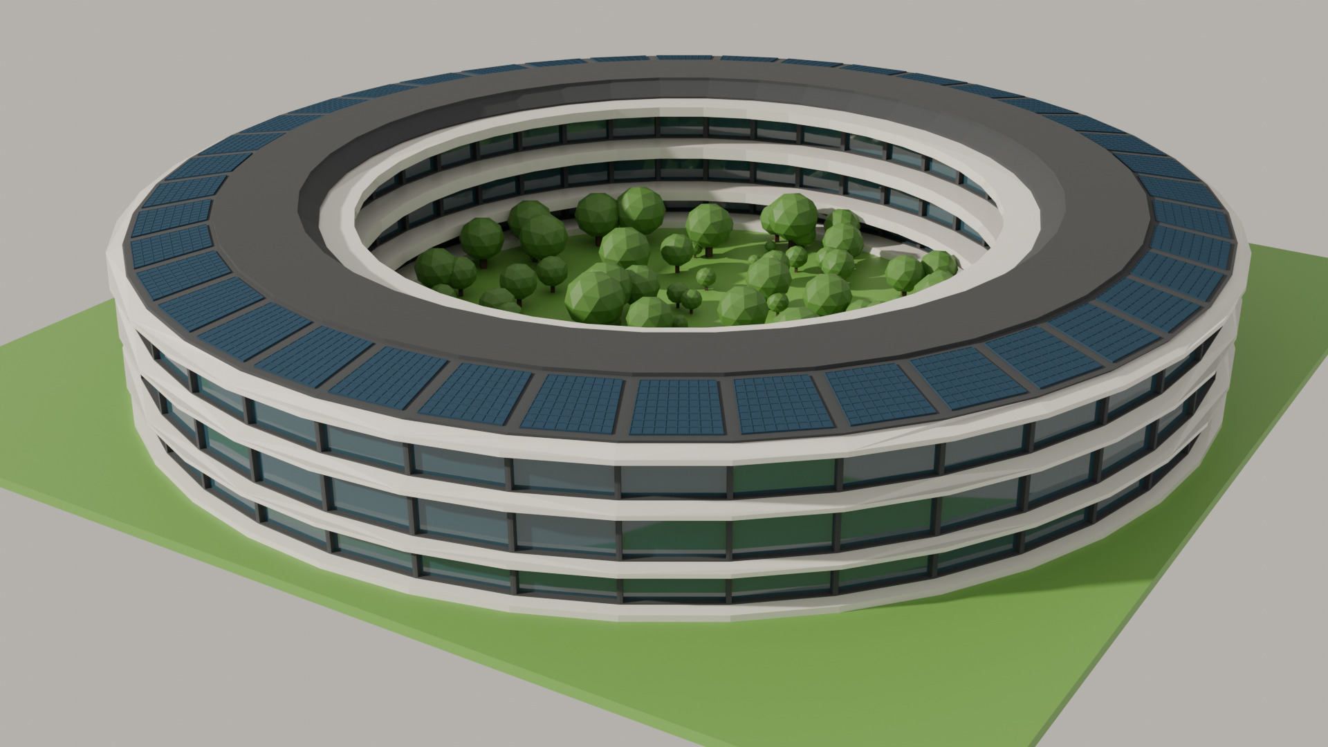 Apple Park Low-poly 3D model_1