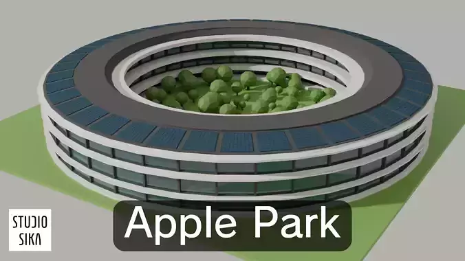 Apple Park Low-poly 3D model