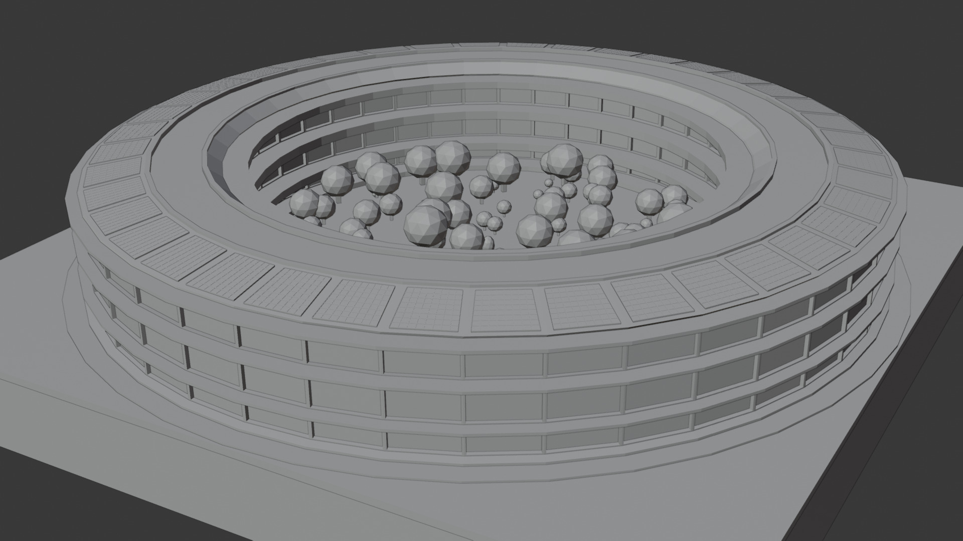 Apple Park Low-poly 3D model_4