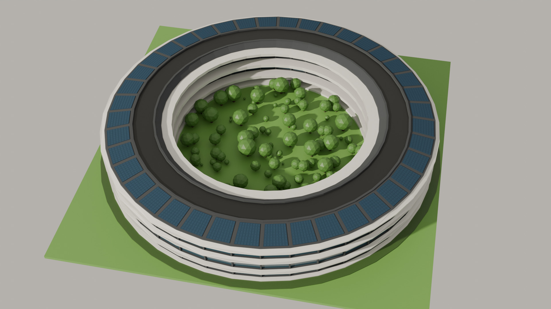 Apple Park Low-poly 3D model_2