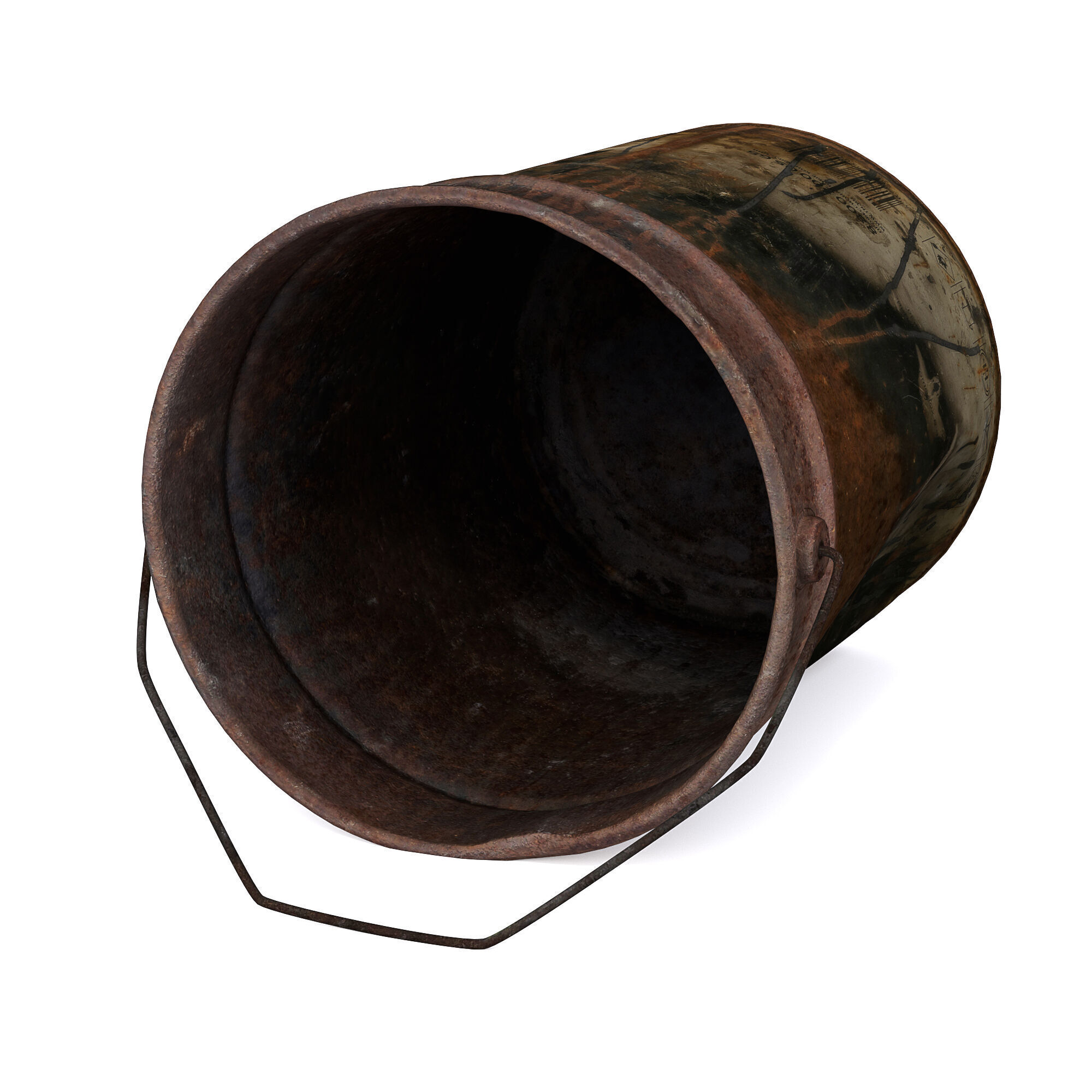 Old paint barrel 3D model_2