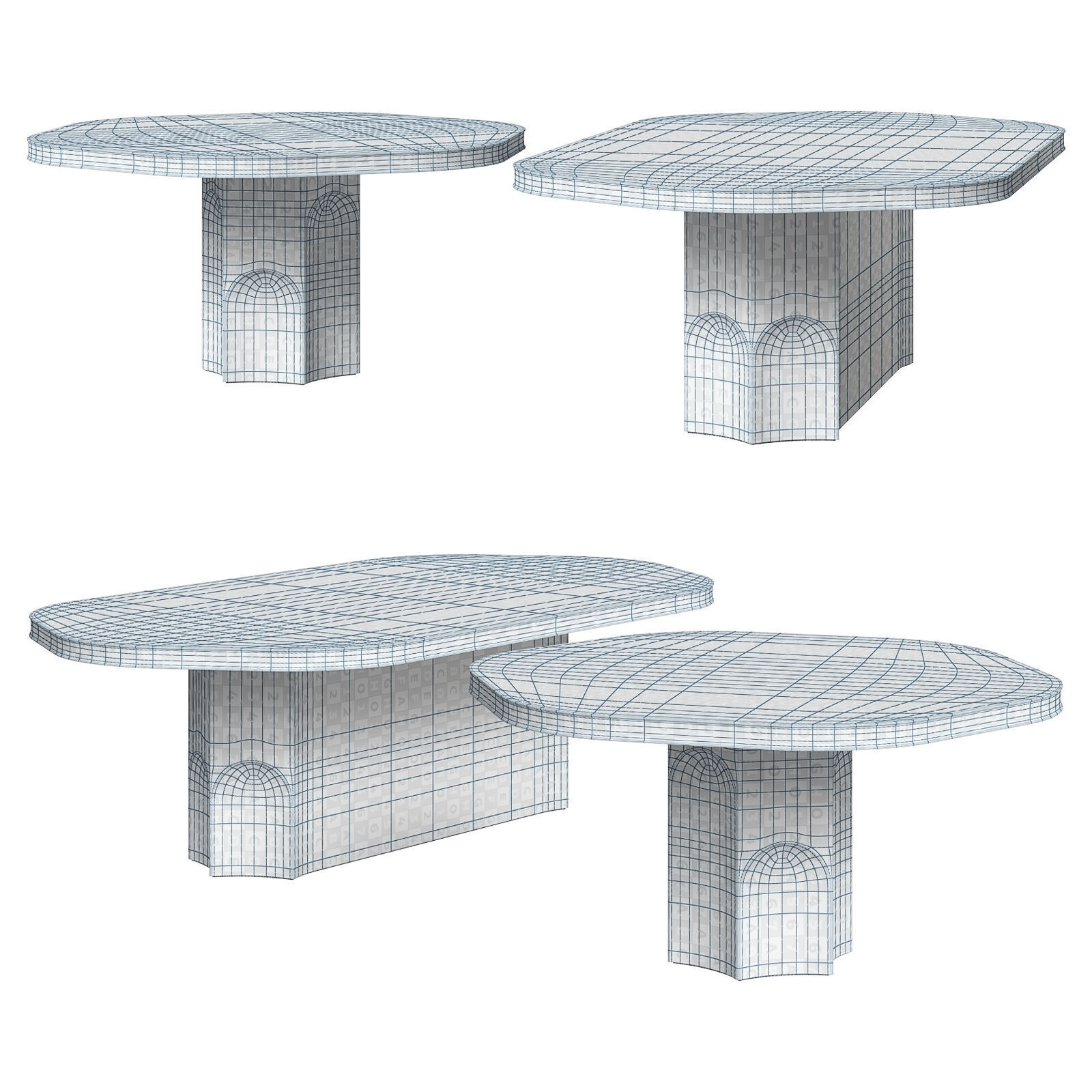 Baxter dining table Grace 3D model_9