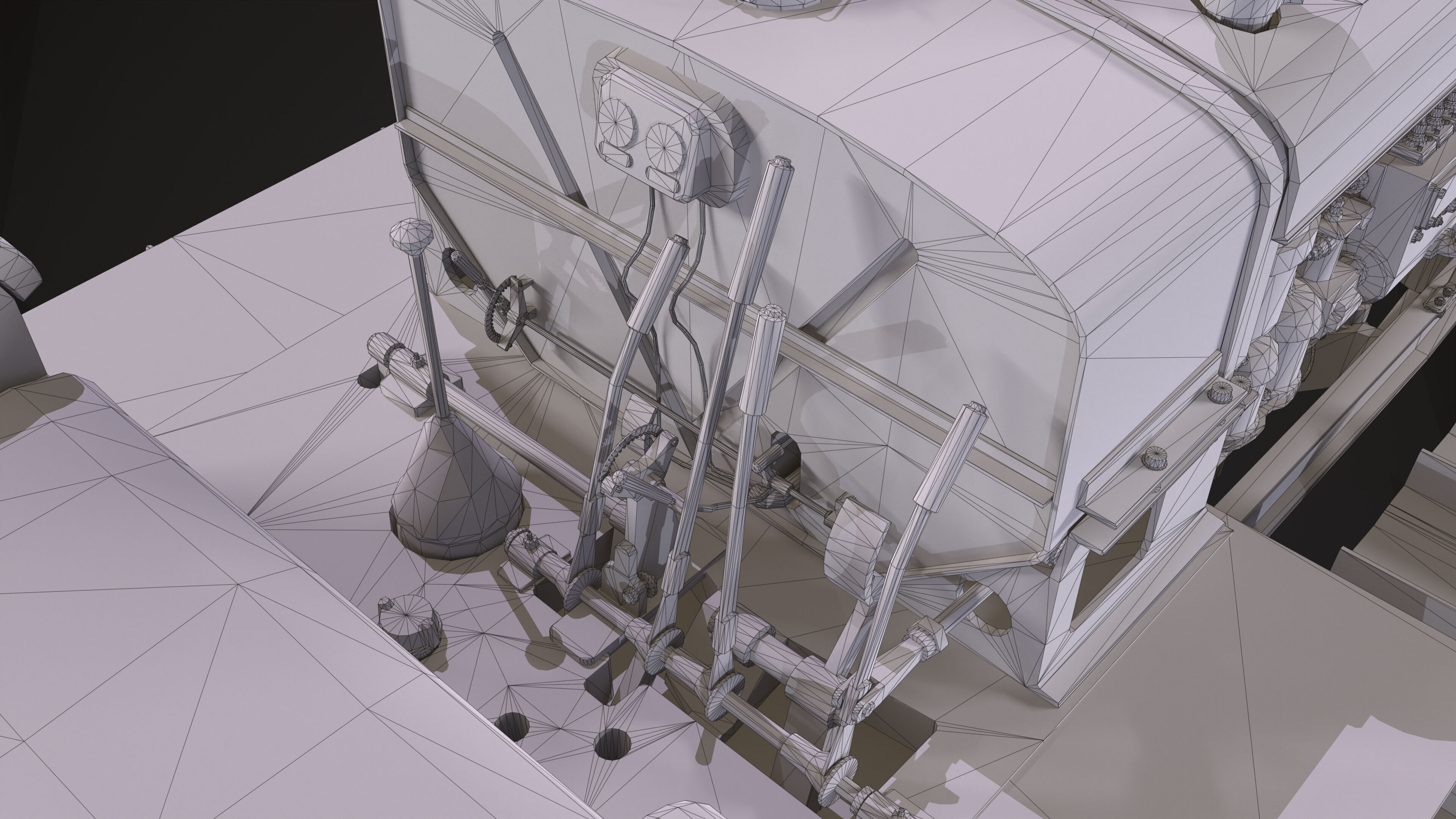 Tractor S-65 Stalinets USSR Low-poly 3D model_13