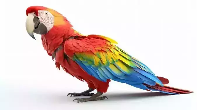 macaw  3D model