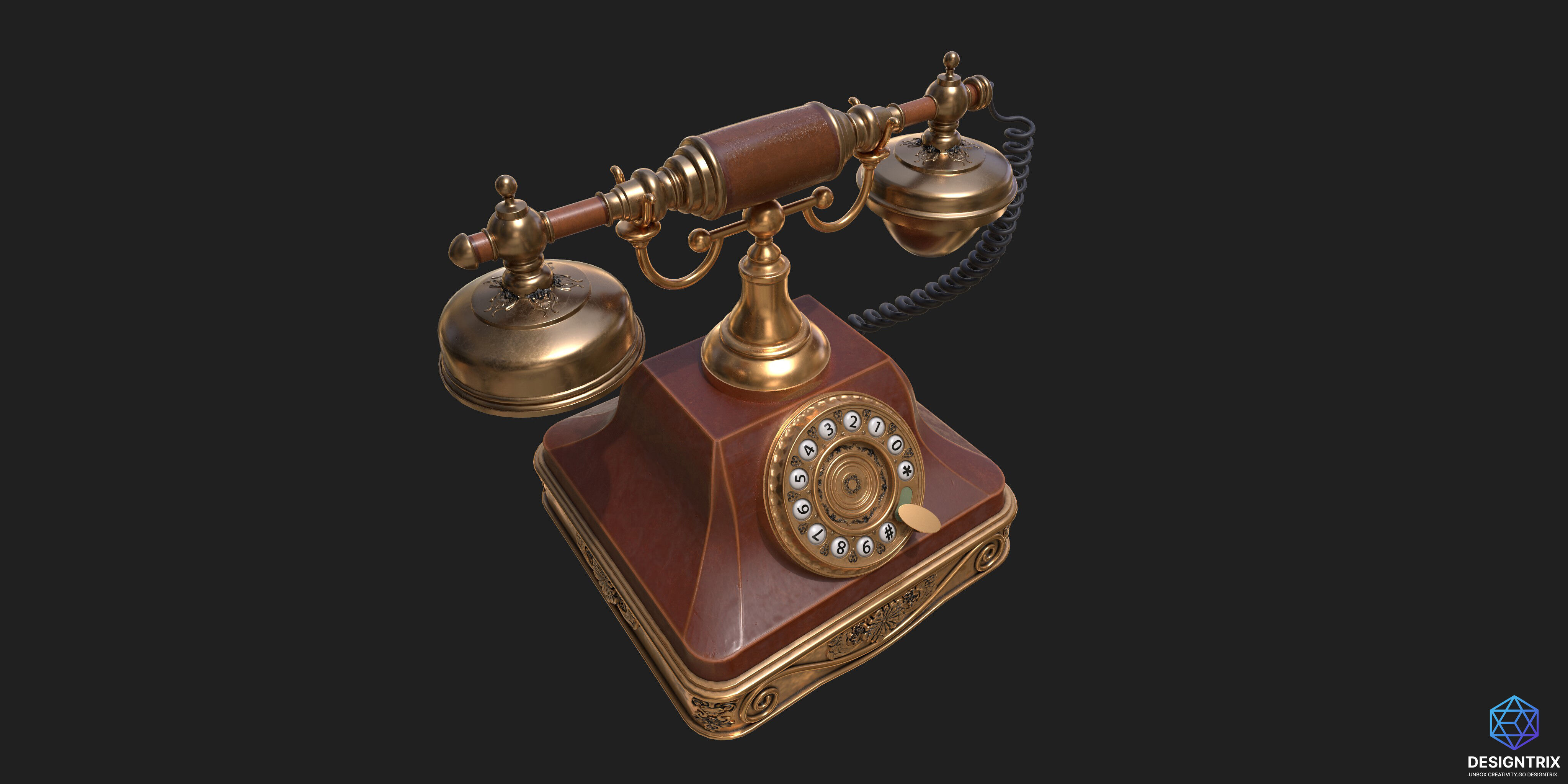 Antique Telephone 3D model_4