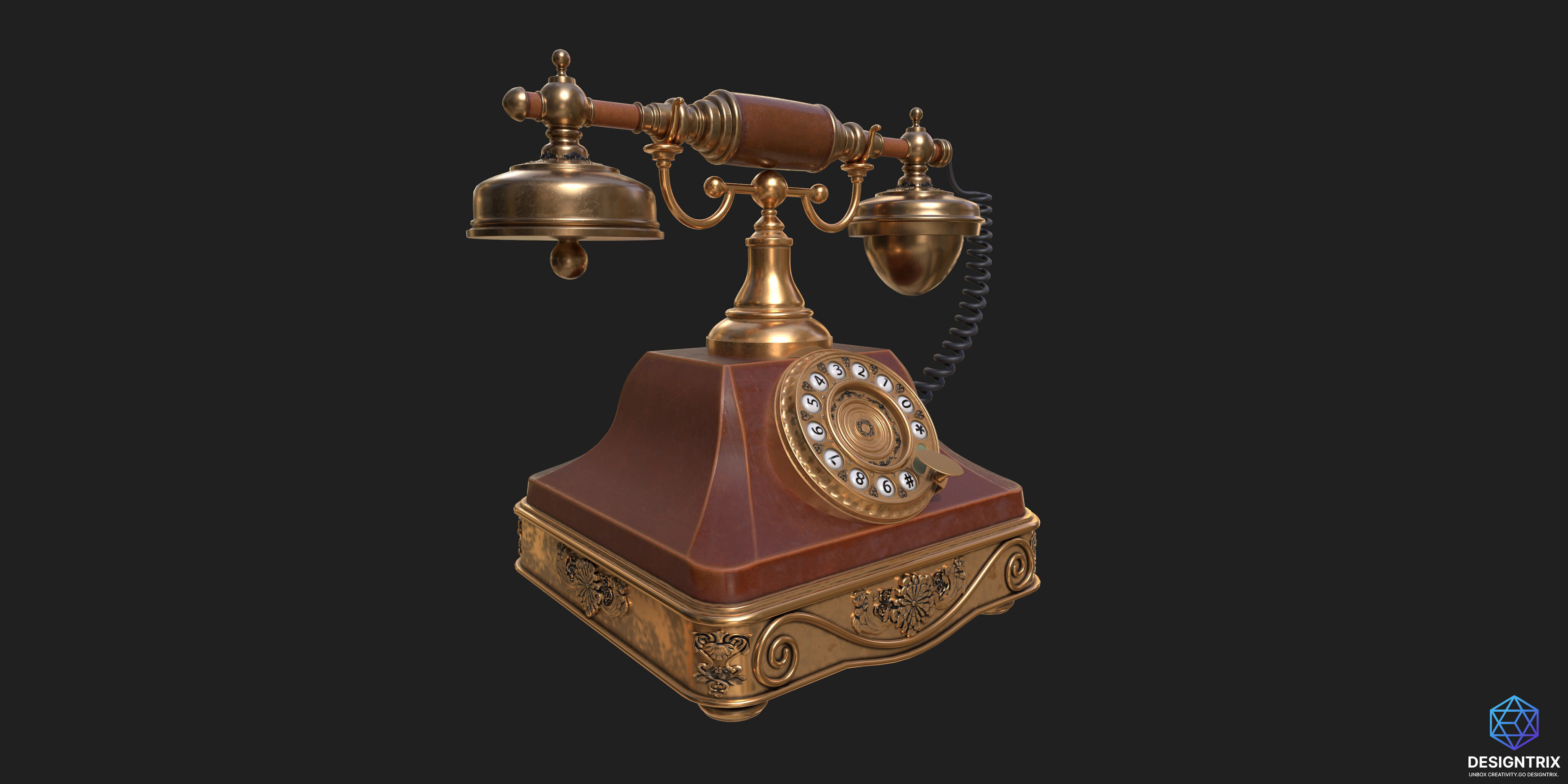 Antique Telephone 3D model_3
