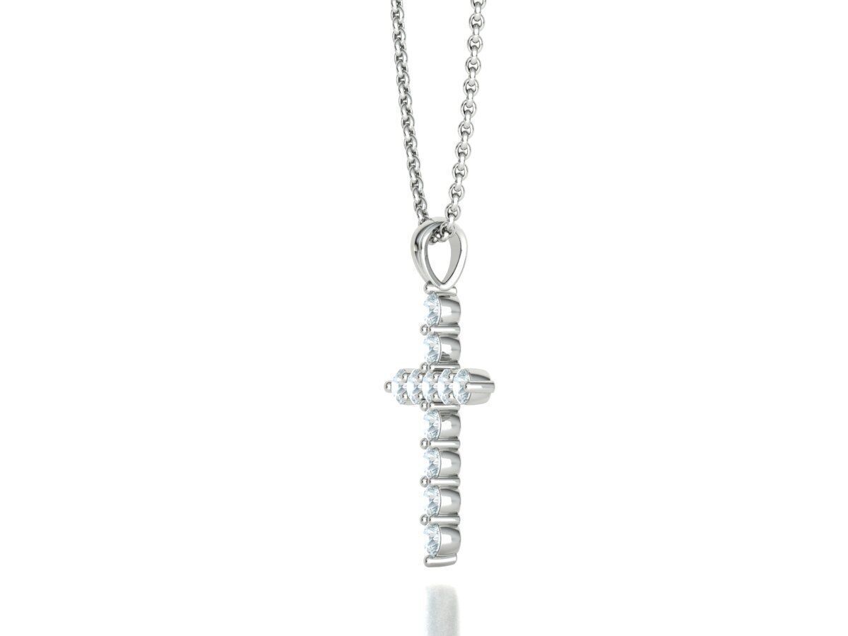 1CT total Diamond Cross 3mm Stones 3Dprint model 3D print model_21