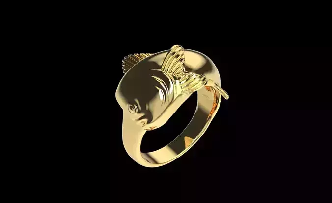 MAHI MAHI DORADO DOLPHIN FISH HEAD RING