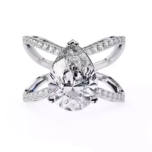 OVAL DIAMOND RING -CAD-048