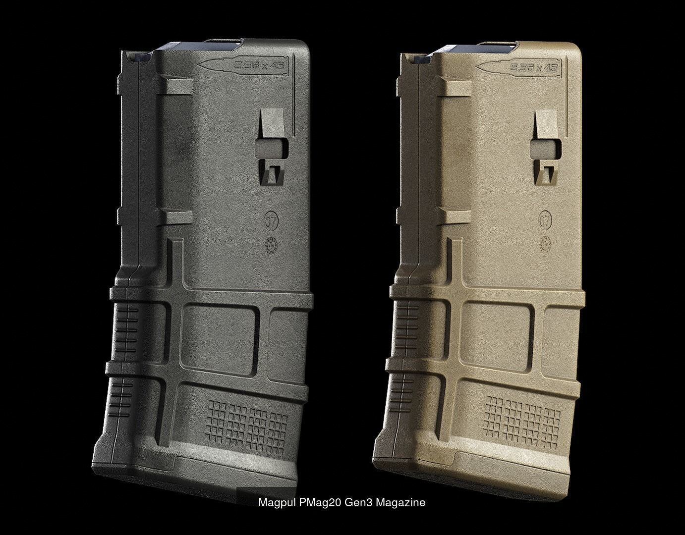 Magpul 556x45 Magazines 3D Model Collection_2