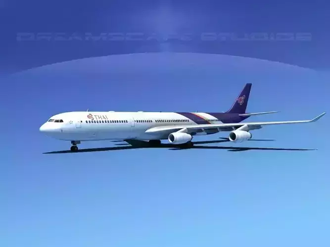Airbus A340-600 Thai 3D model