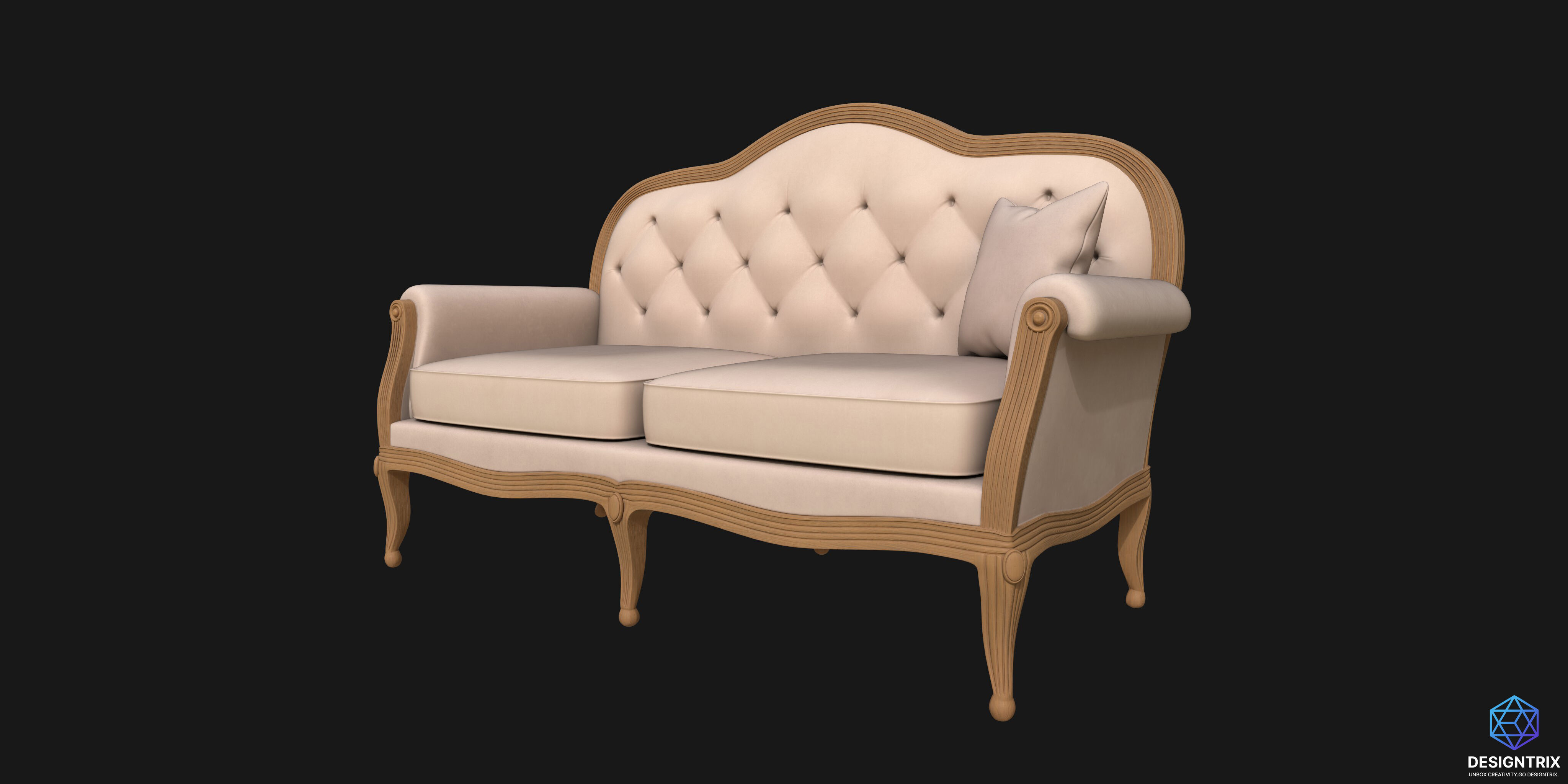 Classic-Style Sofa 3D model_4