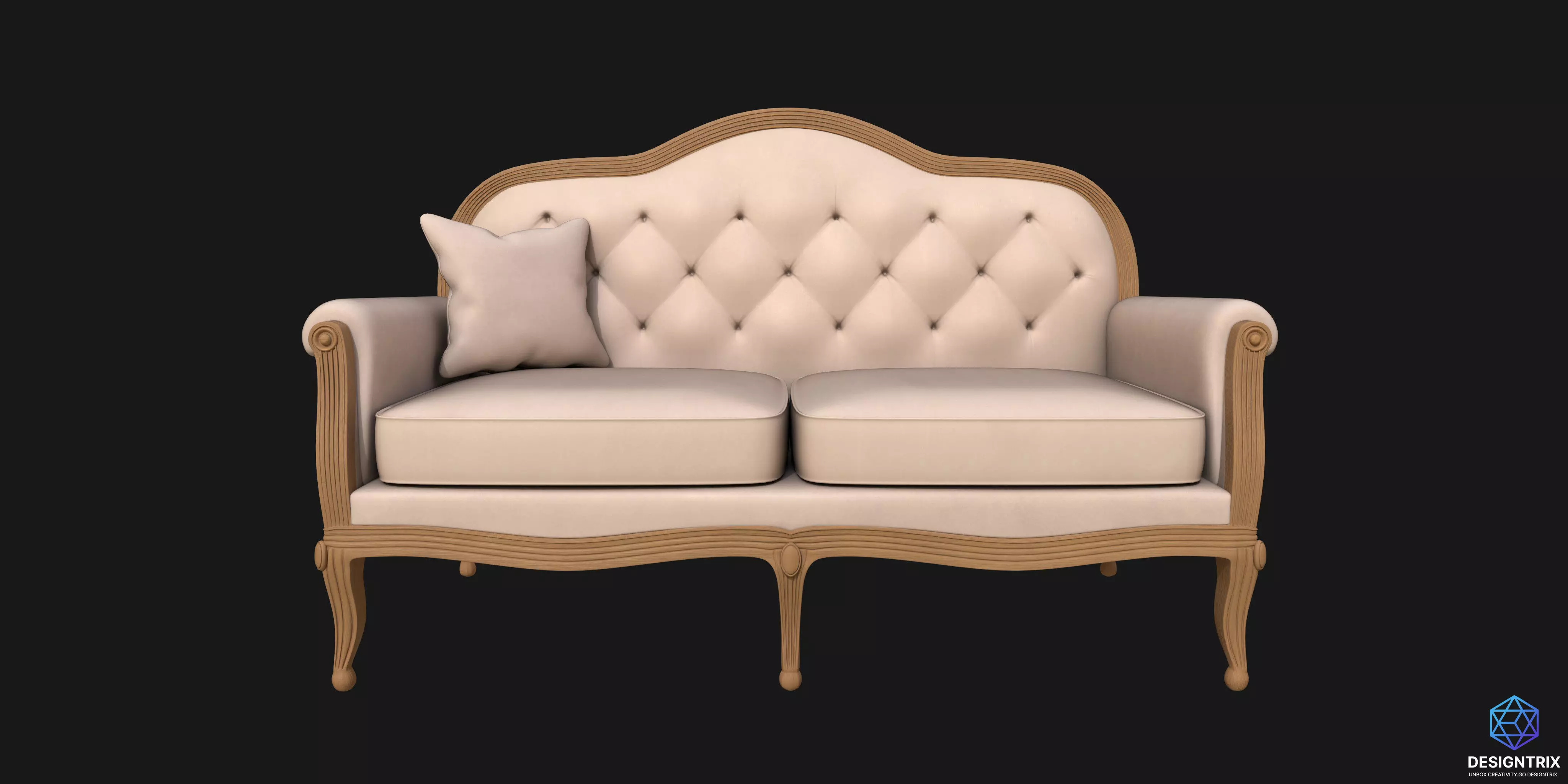 Classic-Style Sofa 3D model_0