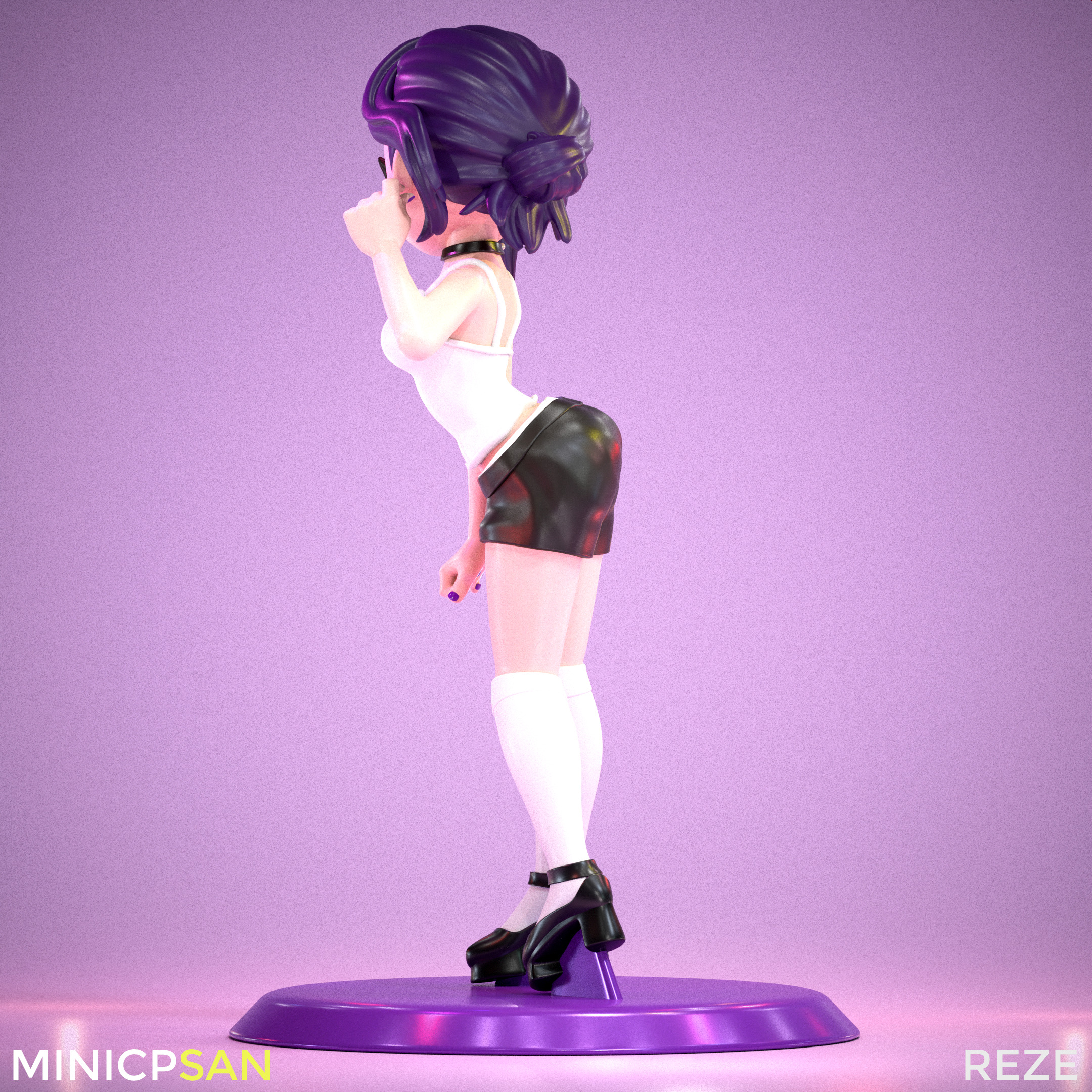 Reze - Cute Monochrome Summer Look - Chainsaw Man 3D print model_3