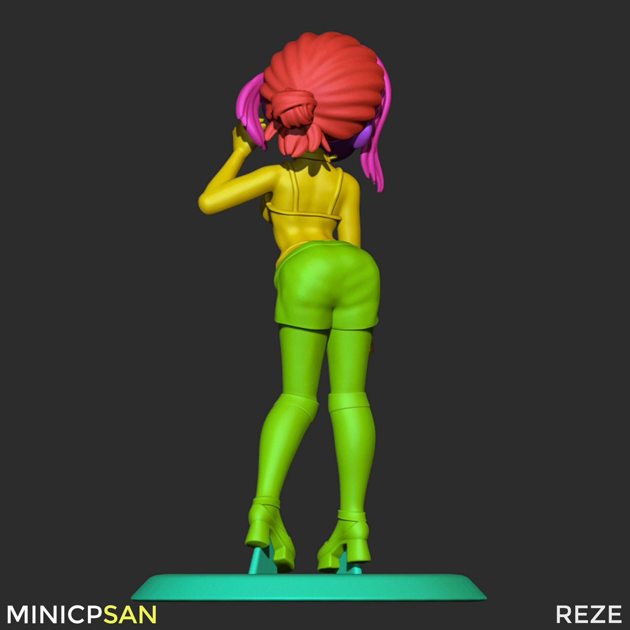 Reze - Cute Monochrome Summer Look - Chainsaw Man 3D print model_10