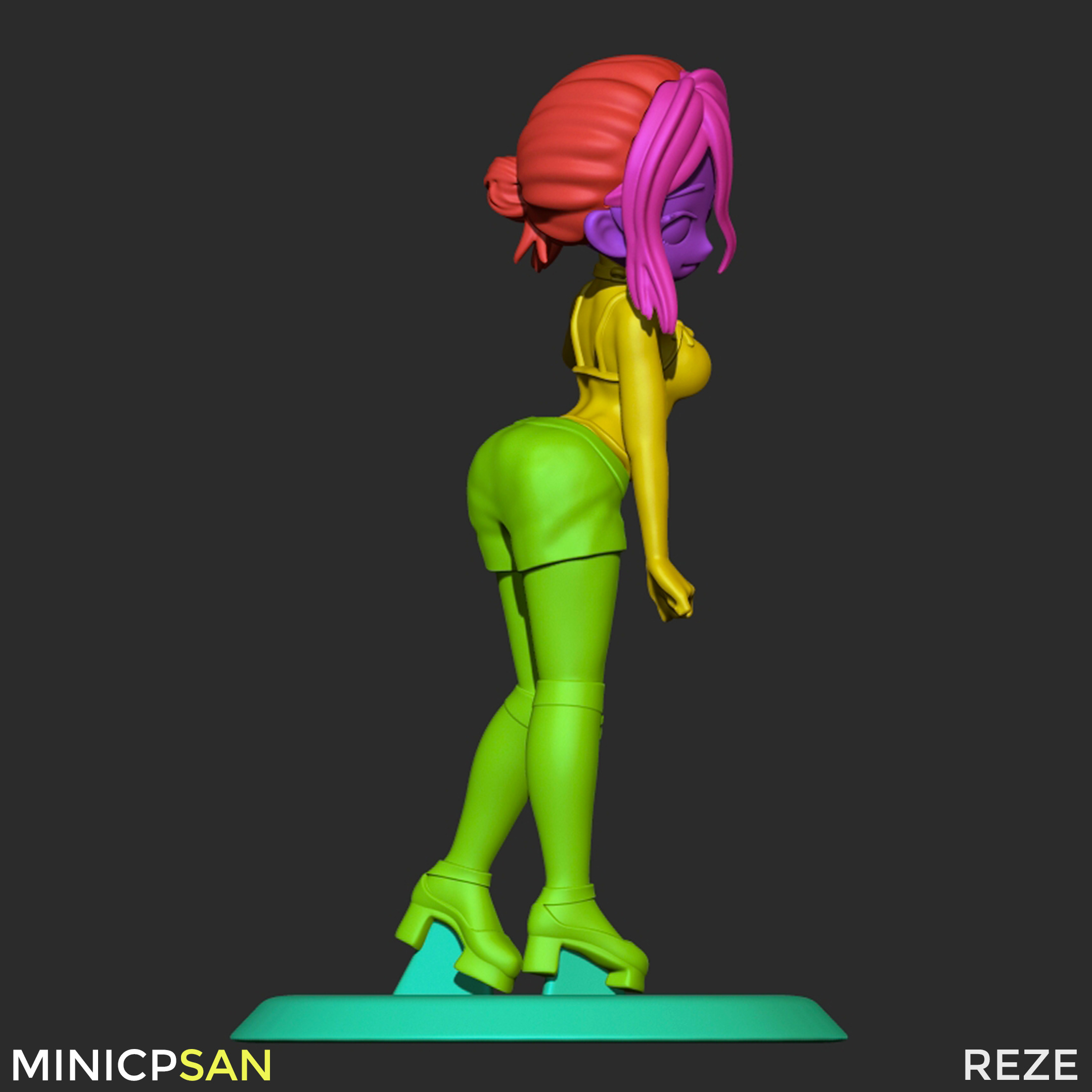 Reze - Cute Monochrome Summer Look - Chainsaw Man 3D print model_11