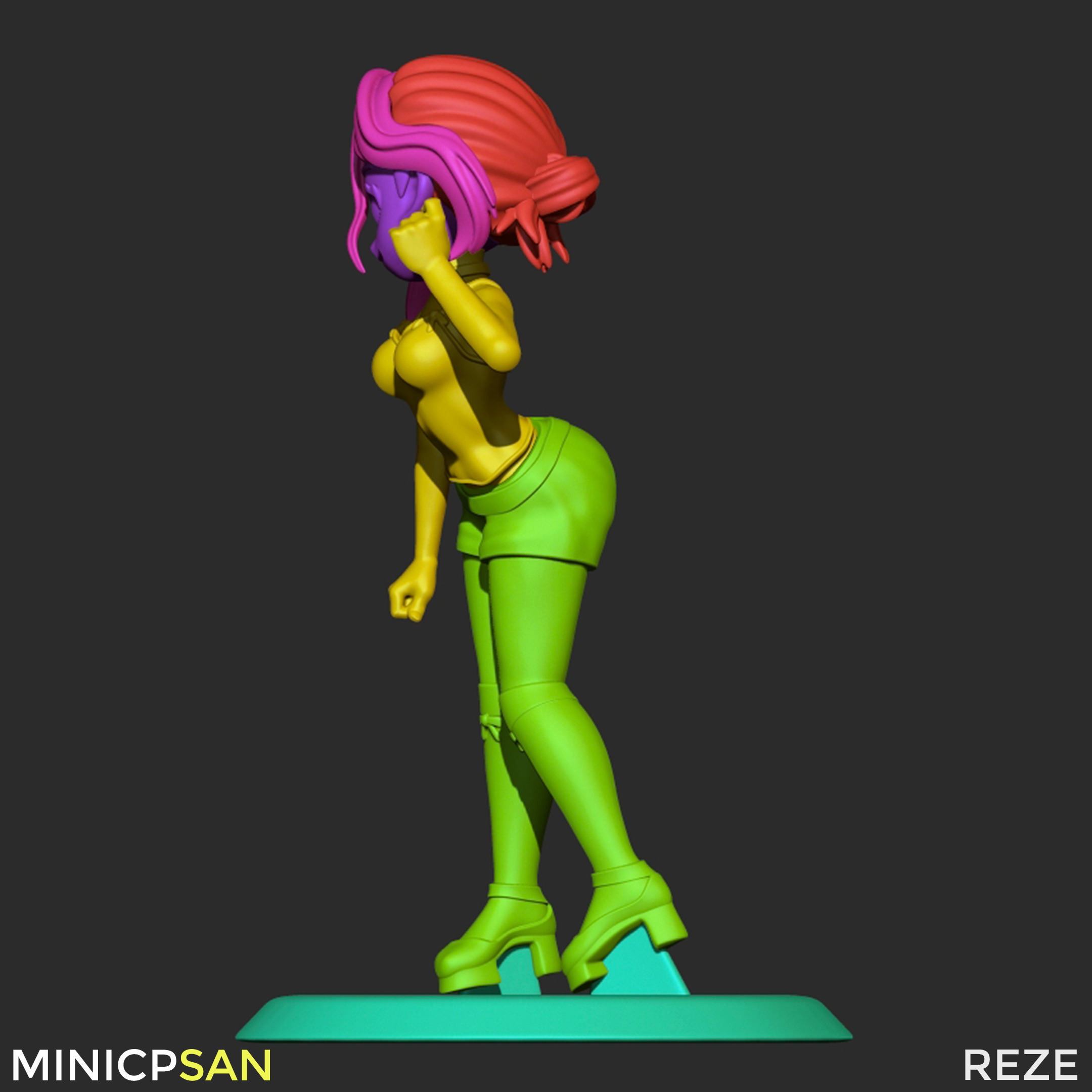 Reze - Cute Monochrome Summer Look - Chainsaw Man 3D print model_9