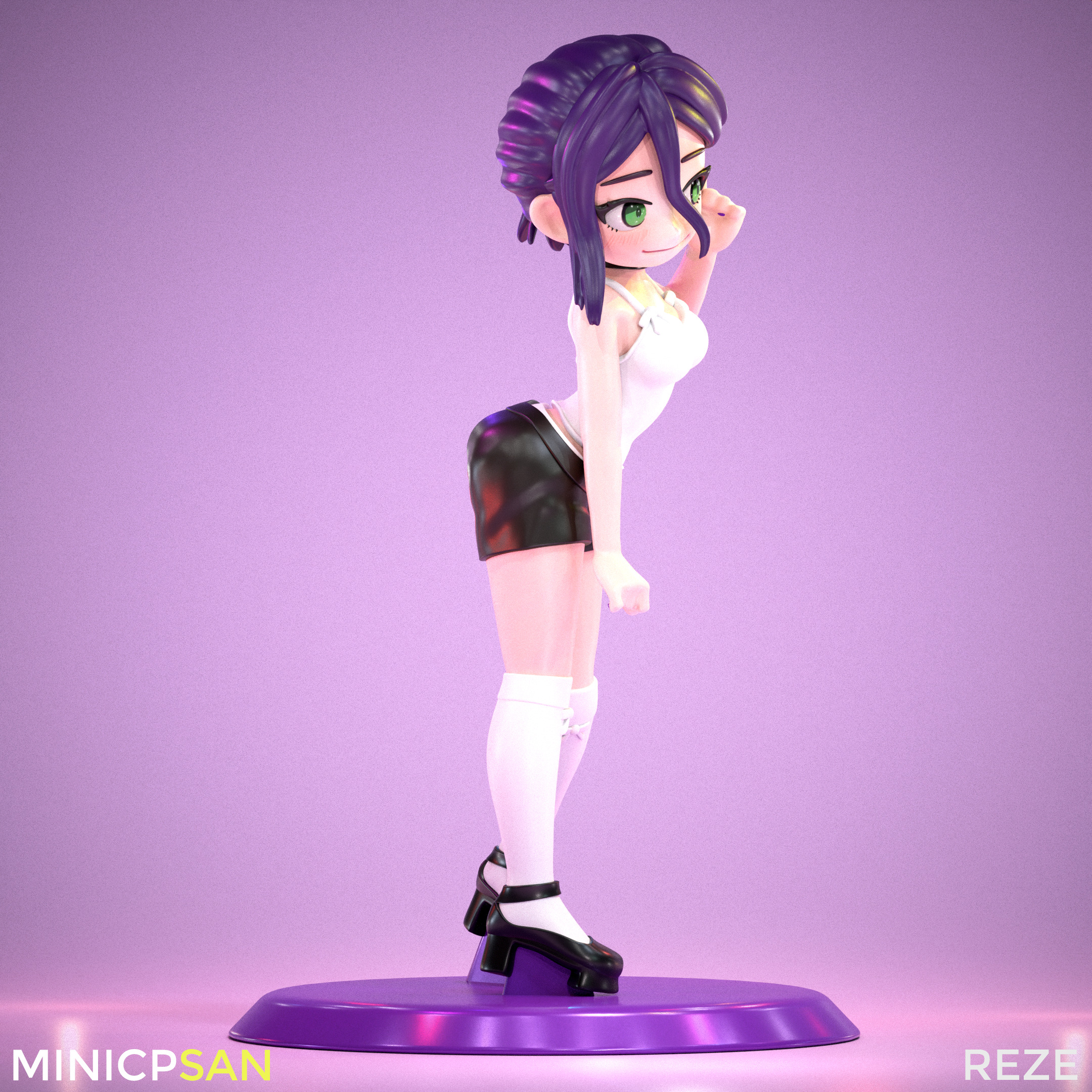 Reze - Cute Monochrome Summer Look - Chainsaw Man 3D print model_6