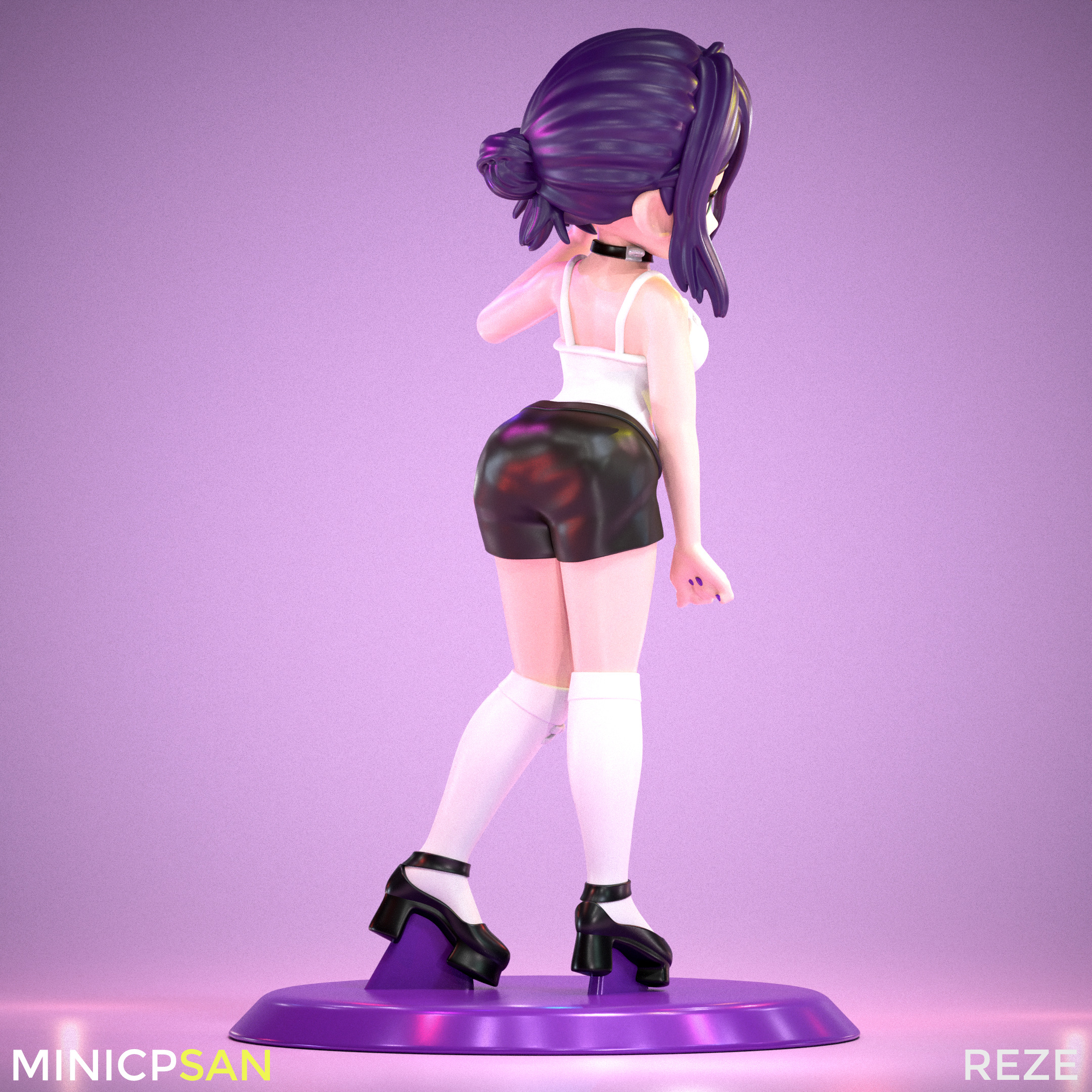 Reze - Cute Monochrome Summer Look - Chainsaw Man 3D print model_5