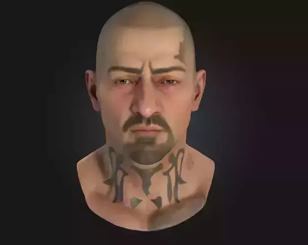 Stoic Gaze  Unshaken Presence in Silence 3D model