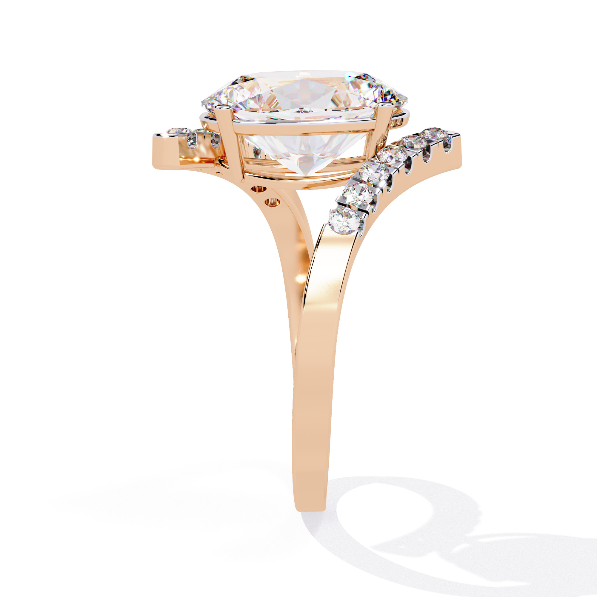 OVA L DIAMOND RING -CAD-051 3D model_8