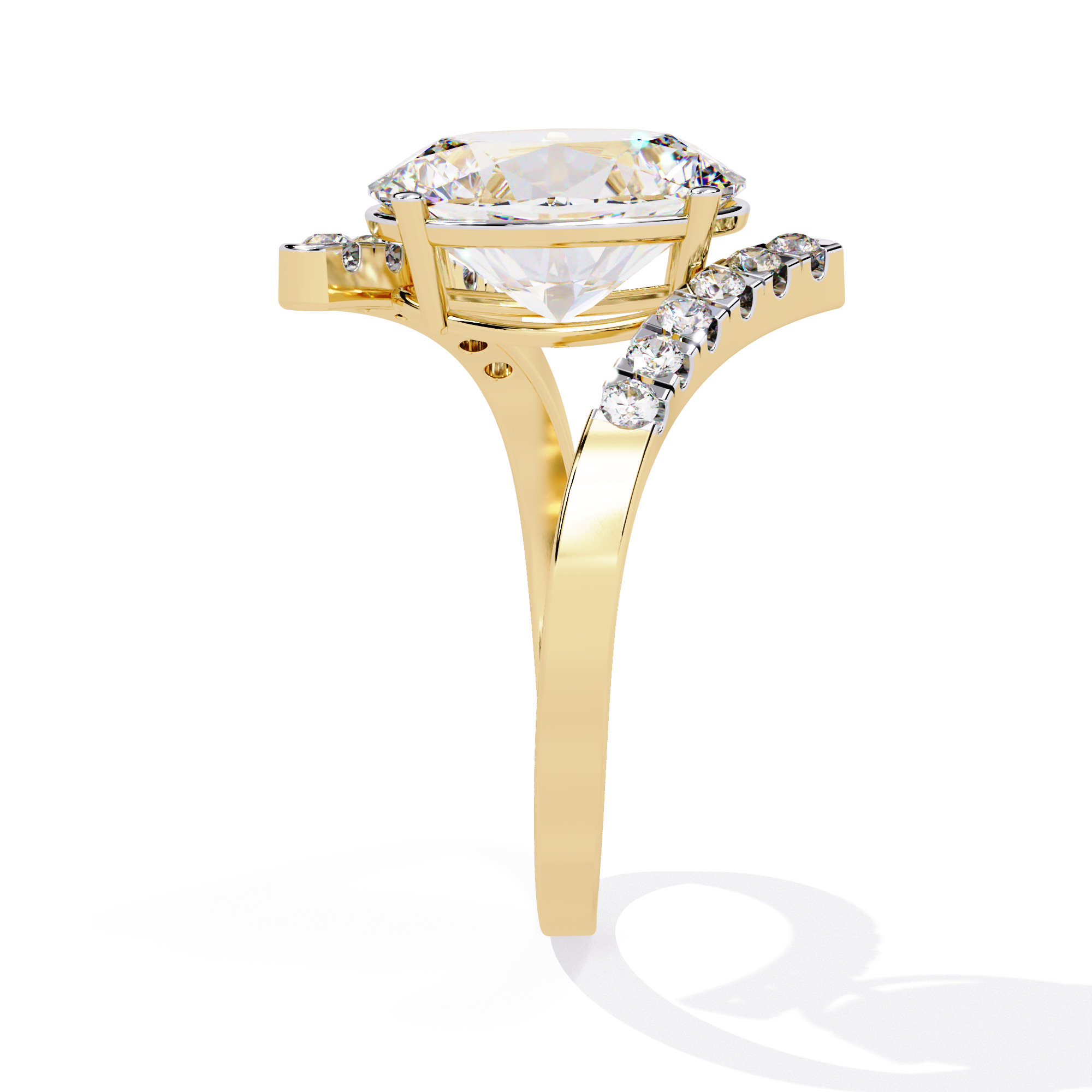 OVA L DIAMOND RING -CAD-051 3D model_7