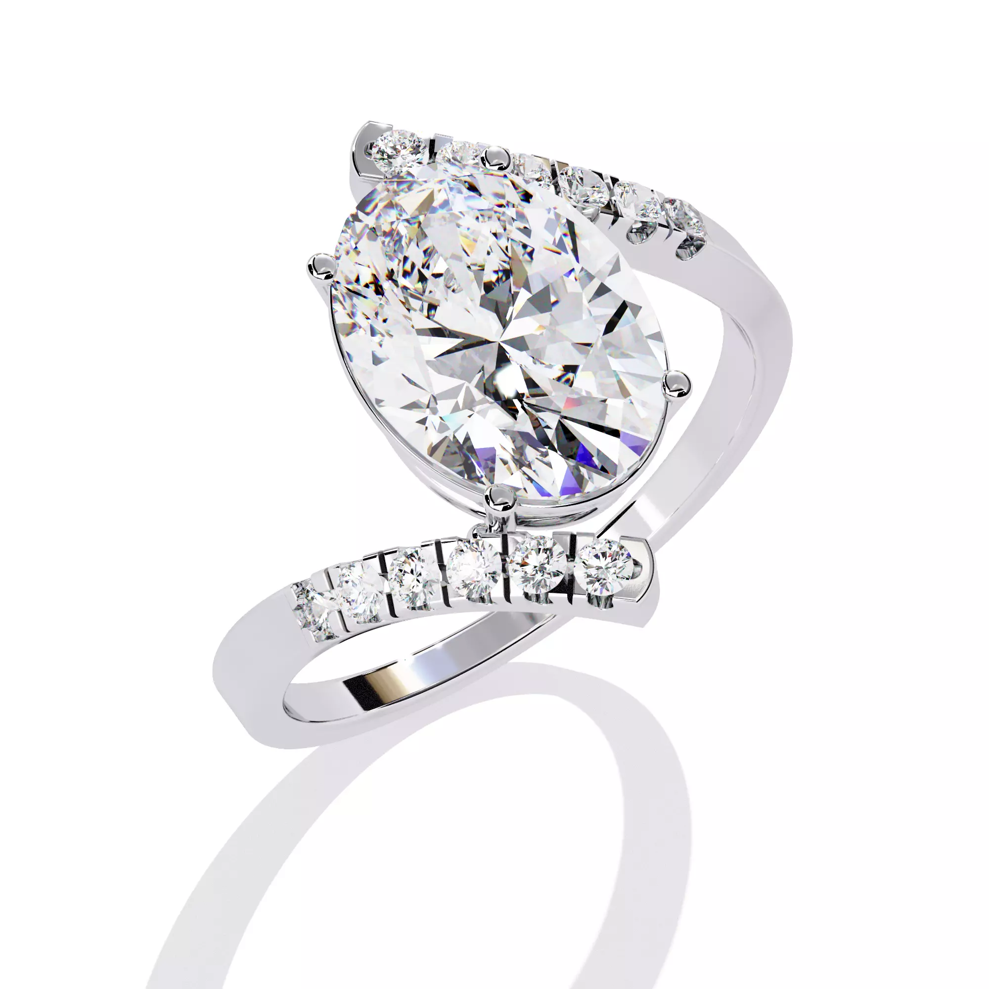 OVA L DIAMOND RING -CAD-051 3D model_0