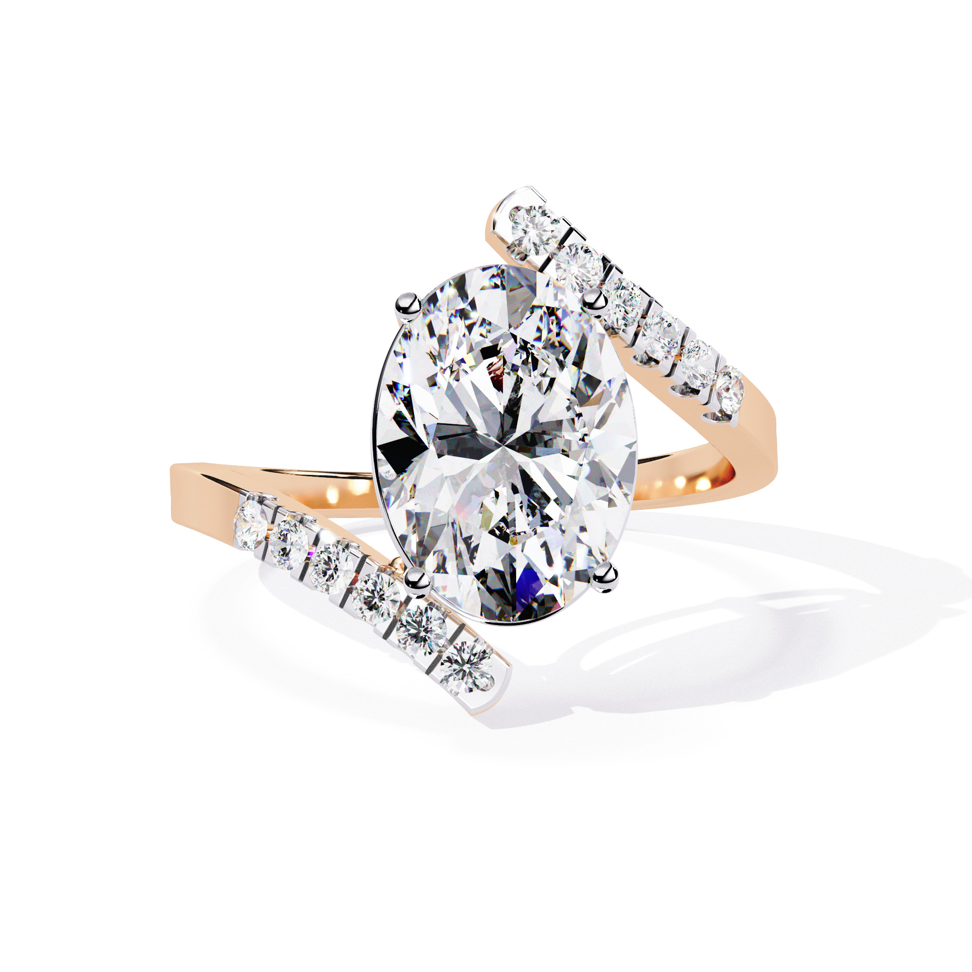 OVA L DIAMOND RING -CAD-051 3D model_5