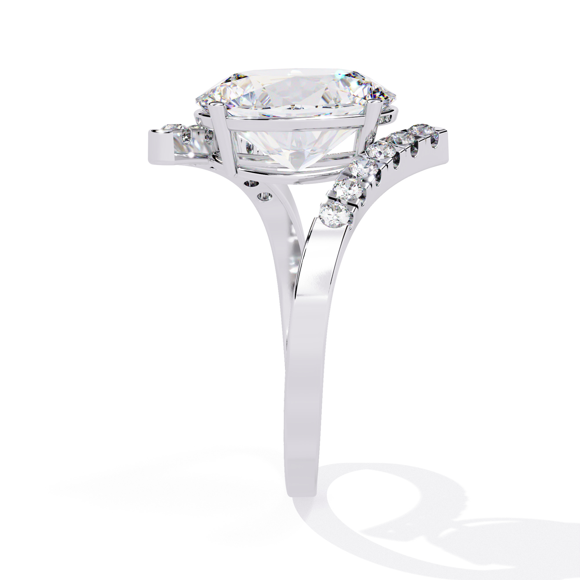 OVA L DIAMOND RING -CAD-051 3D model_6