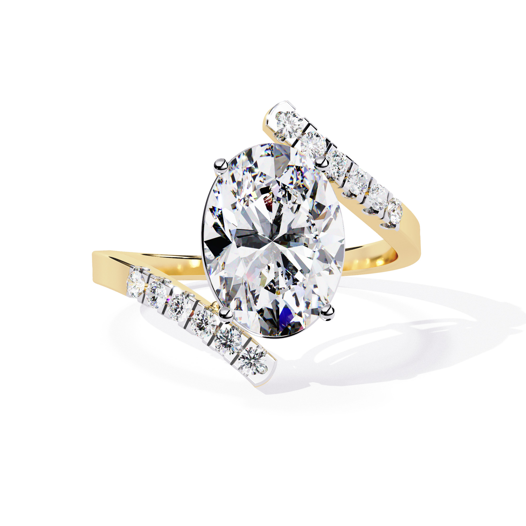 OVA L DIAMOND RING -CAD-051 3D model_4