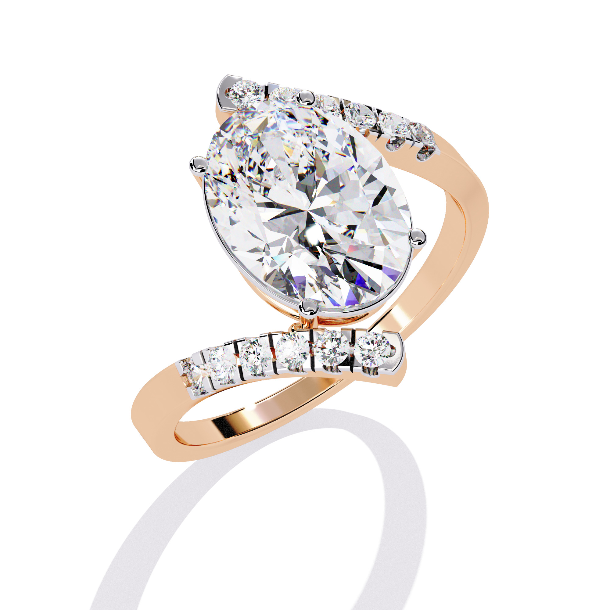 OVA L DIAMOND RING -CAD-051 3D model_2
