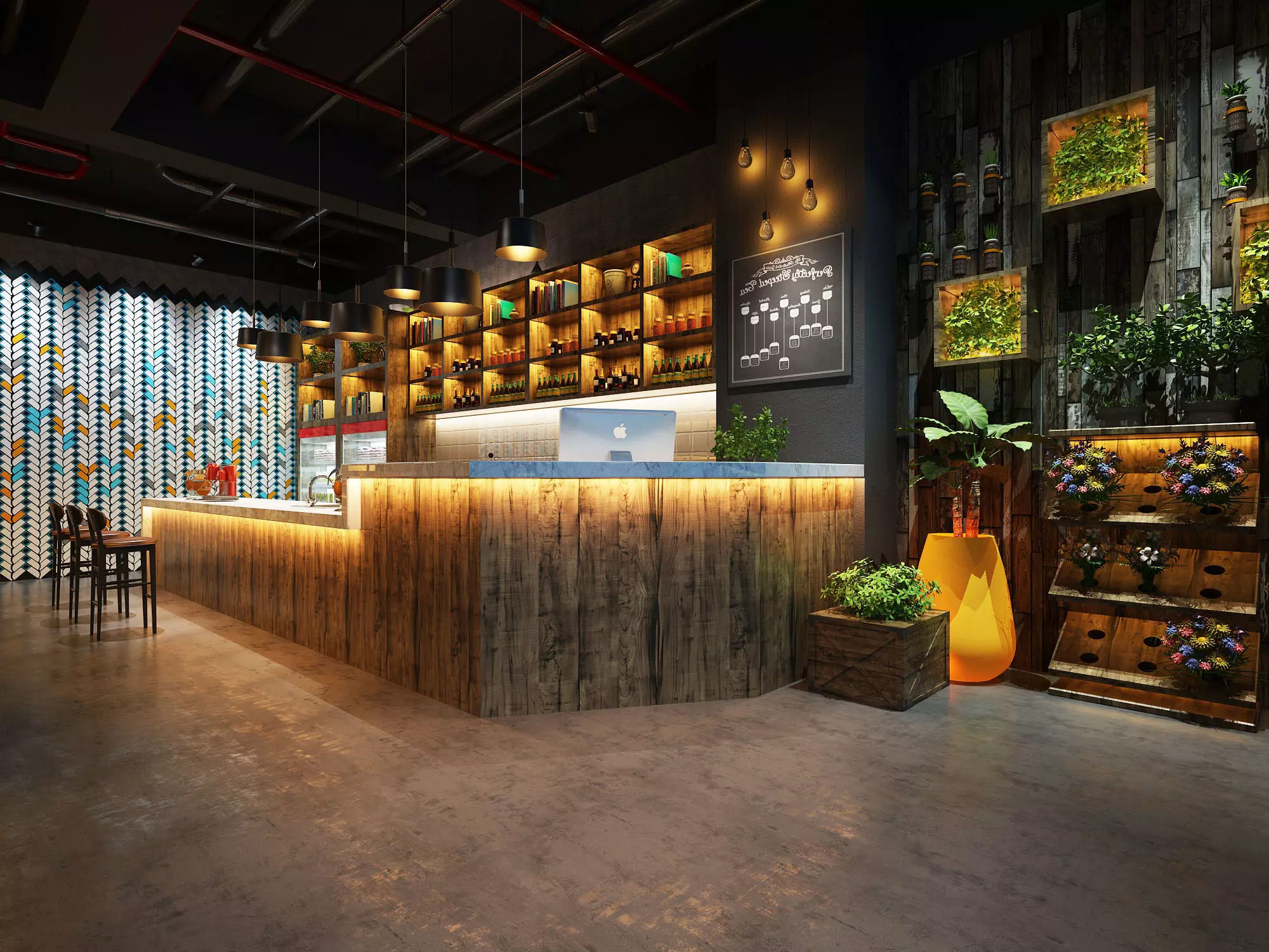 Cafe Bar Shop 3D model_0