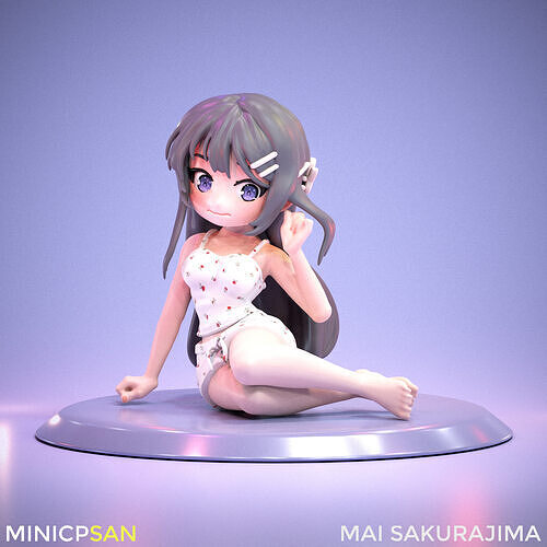 Mai Sakurajima - Cute Pajama Outfit - Bunny Girl Senpai 3D print model