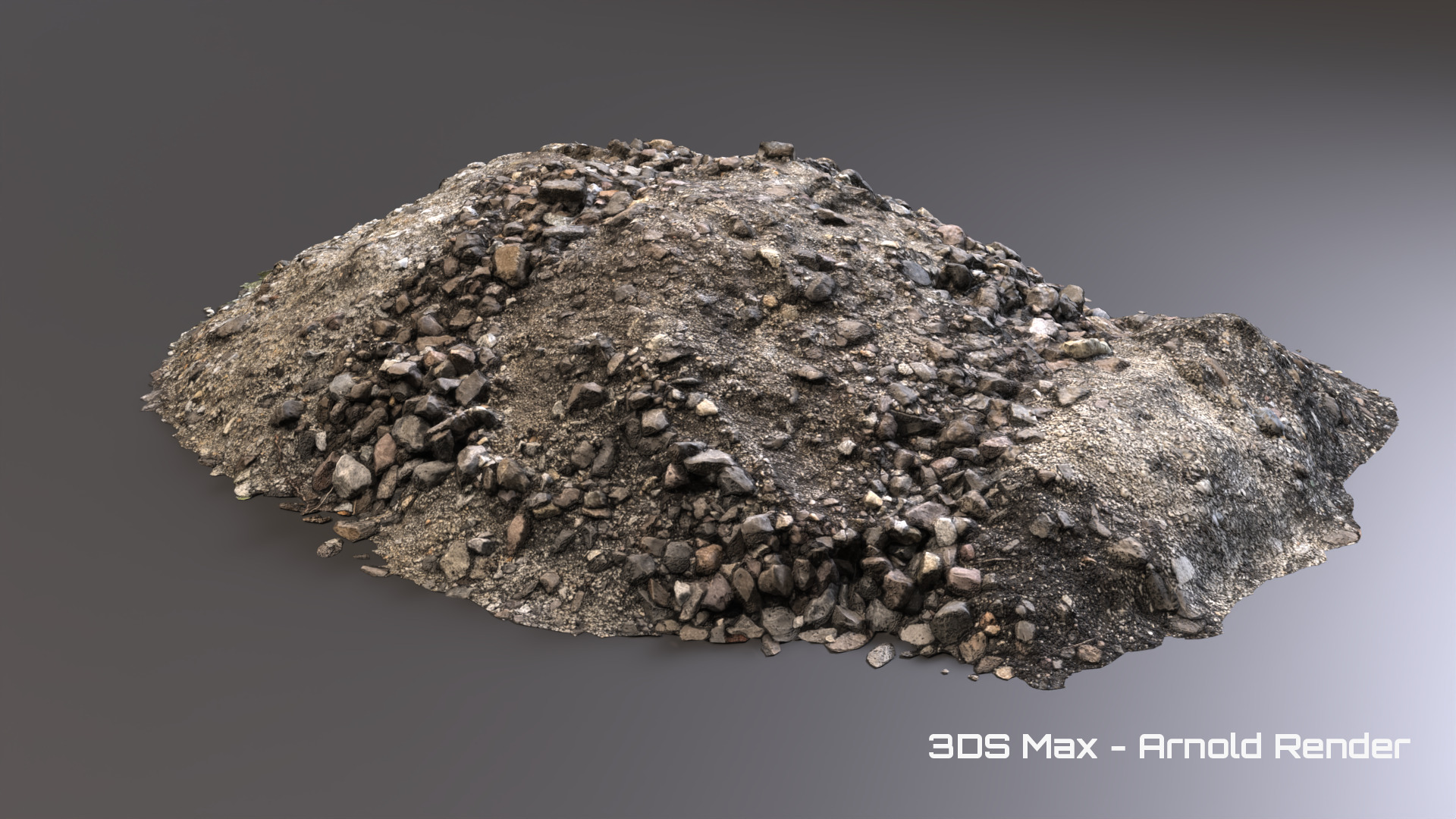 Debris - Stones Low-poly 3D model_10