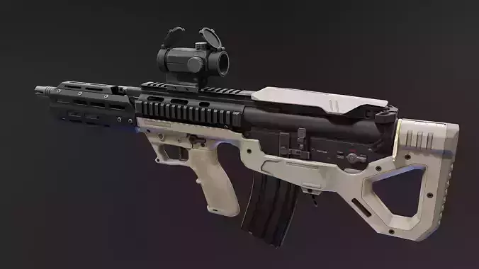 Bullpup AR Rifle Kit Low-poly 3D model