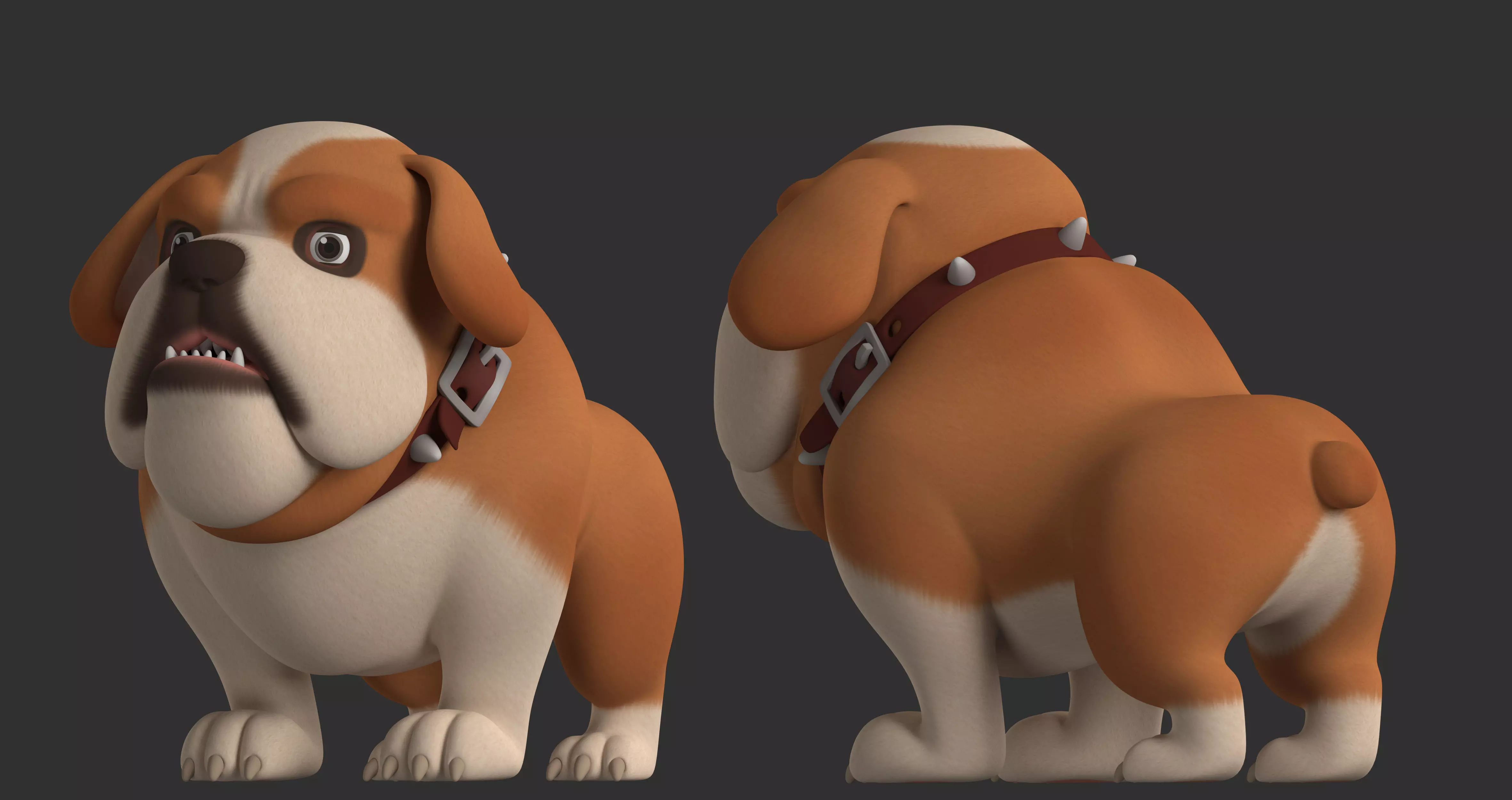 cartoon dog animal 3D model
