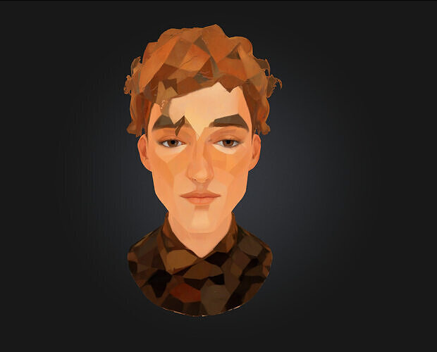 Geometric Portrait  Art in Angles and Abstraction 3D model