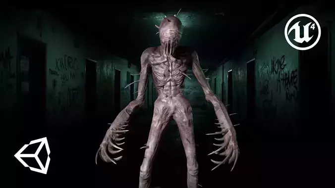 Nightmare Monster 4 Low-poly 3D model