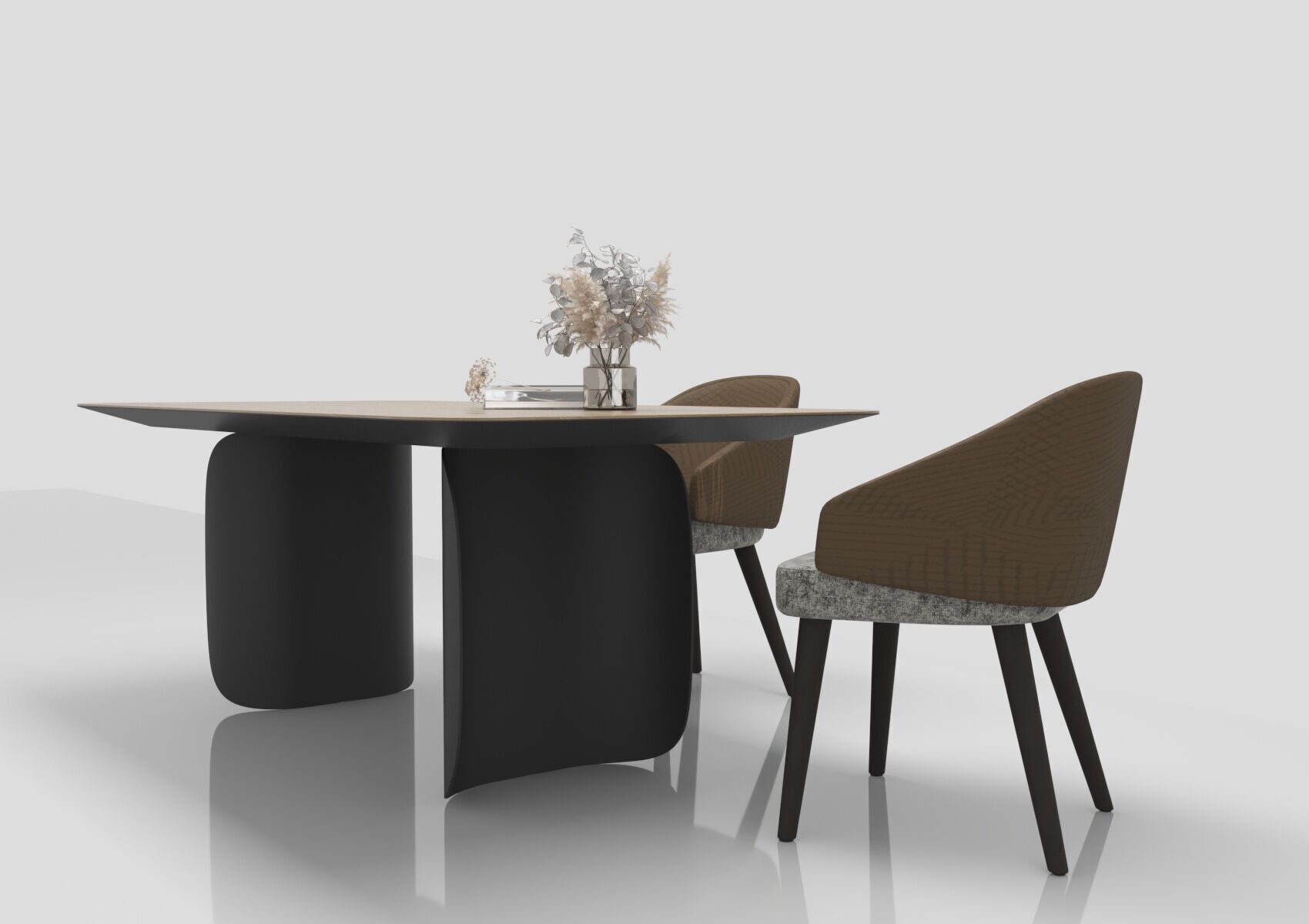 barry miniforms table and Chair Set 3D model_3