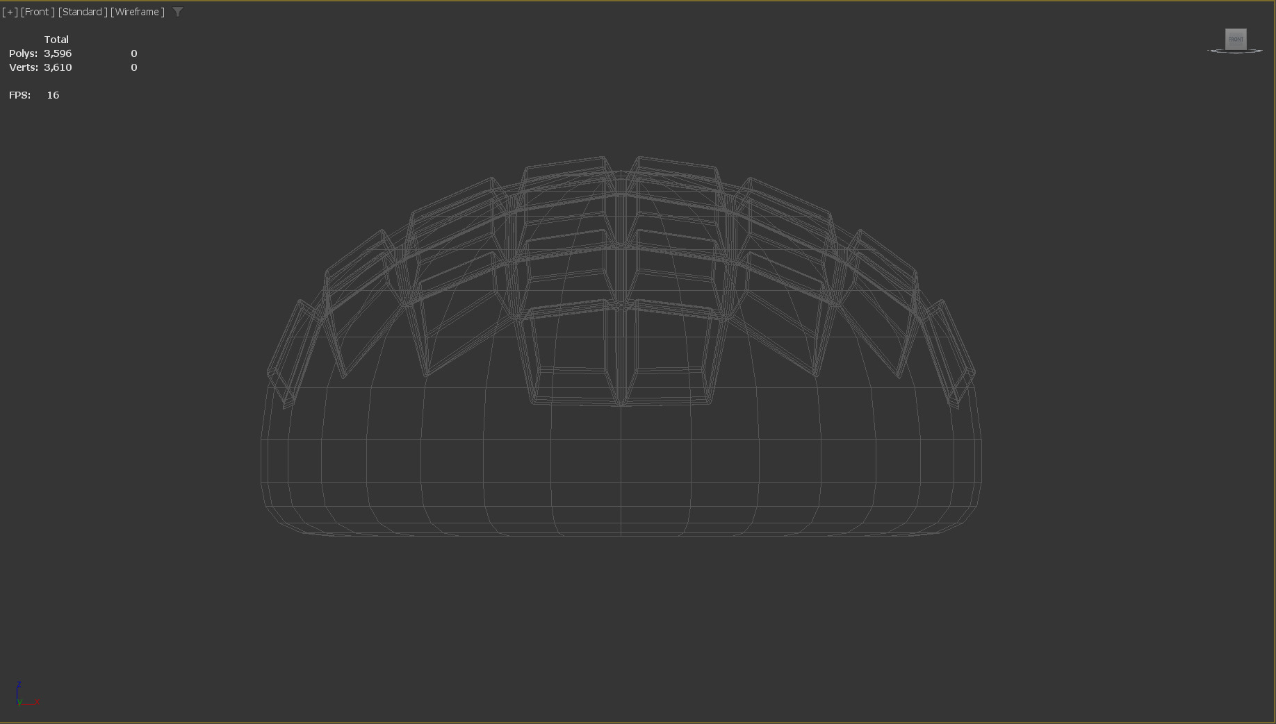 Stylized Low-Poly Pineapple Bun Polo Bun  Low-poly 3D model_8