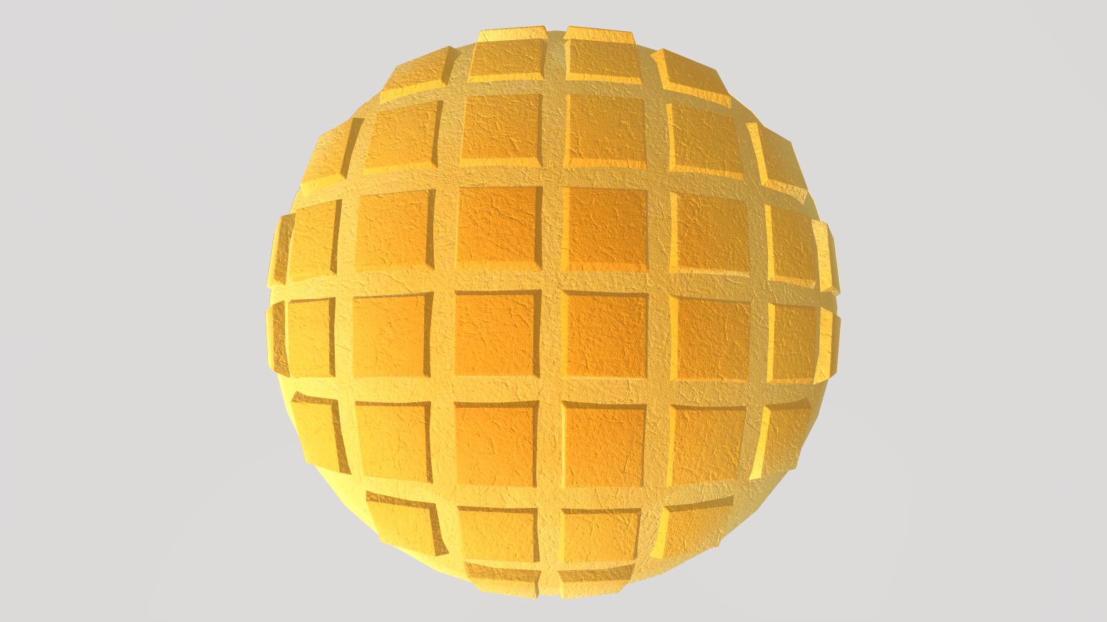 Stylized Low-Poly Pineapple Bun Polo Bun  Low-poly 3D model_6