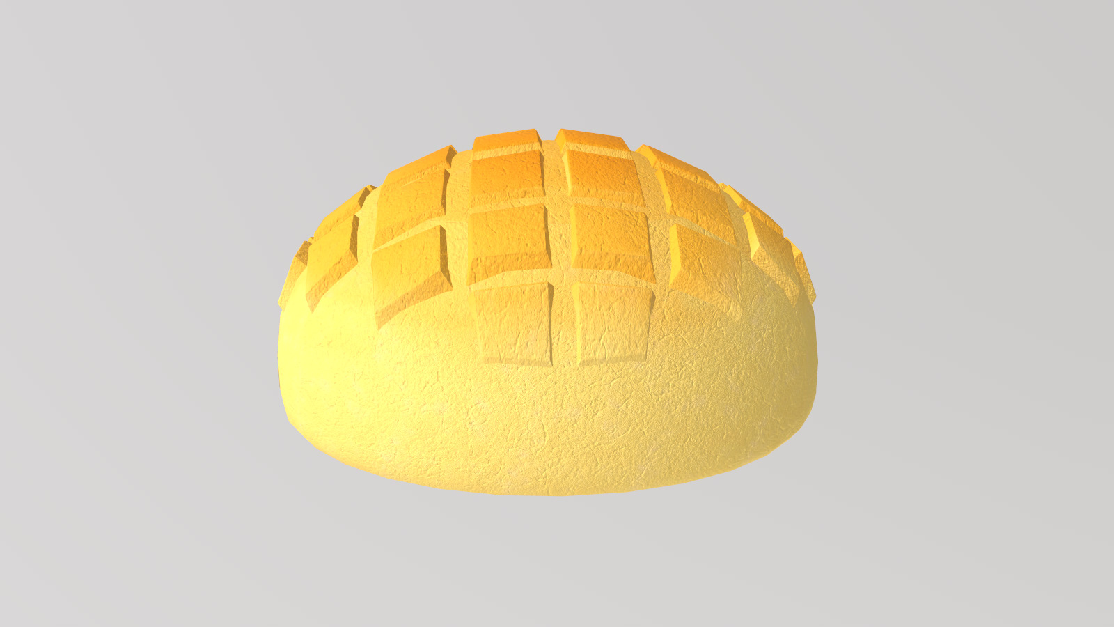 Stylized Low-Poly Pineapple Bun Polo Bun  Low-poly 3D model_3