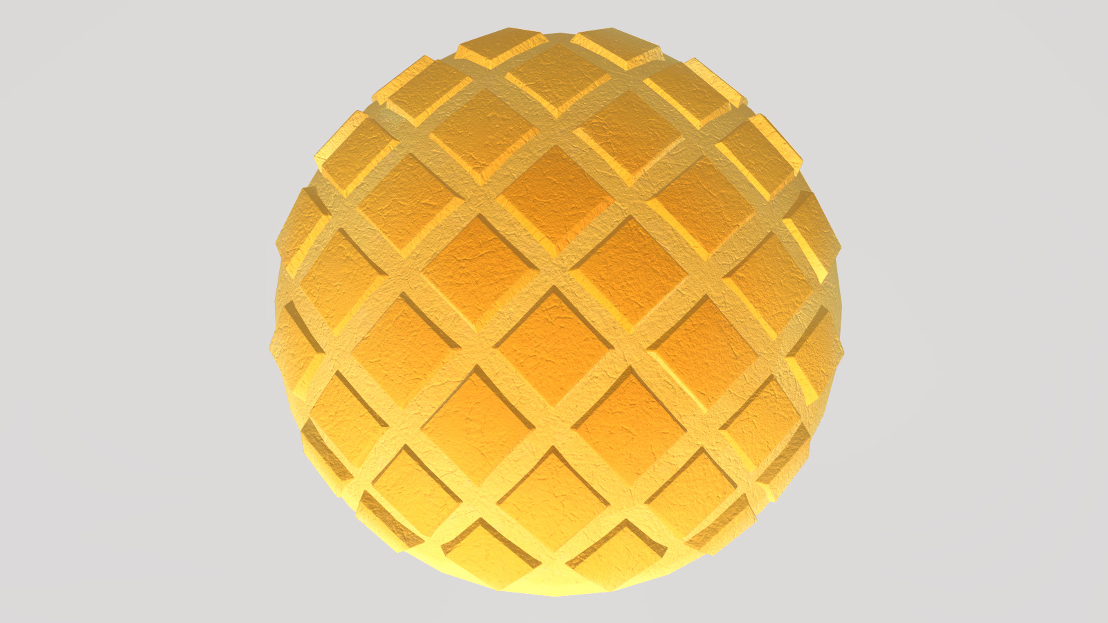 Stylized Low-Poly Pineapple Bun Polo Bun  Low-poly 3D model_5