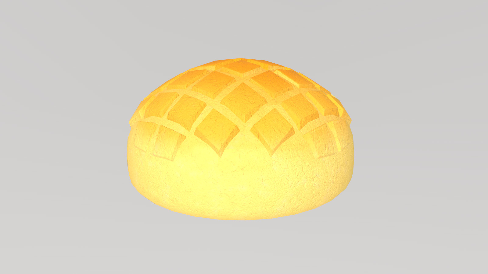 Stylized Low-Poly Pineapple Bun Polo Bun  Low-poly 3D model_2