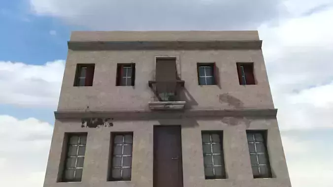 Old High-Quality 3D Colonial House